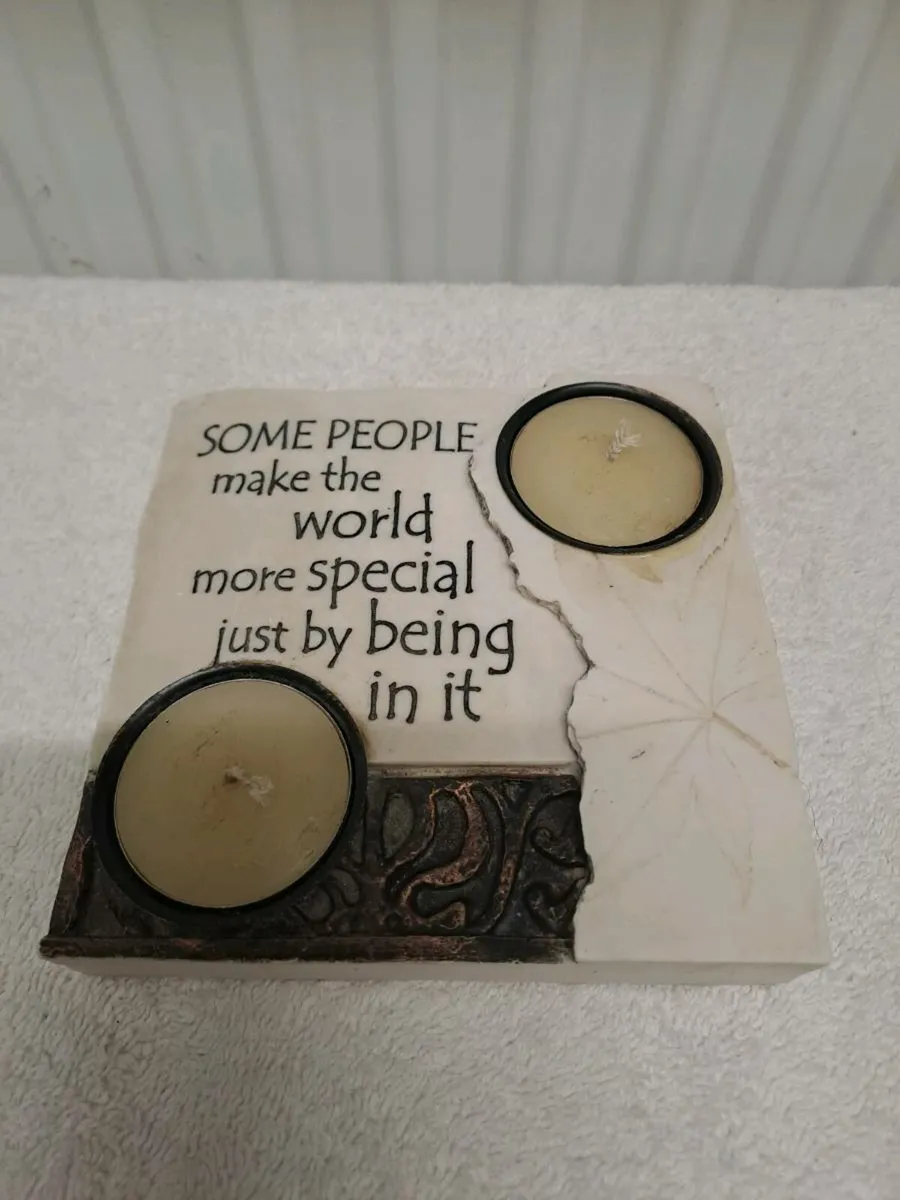 Inspirational tealight candle holder - Image 1