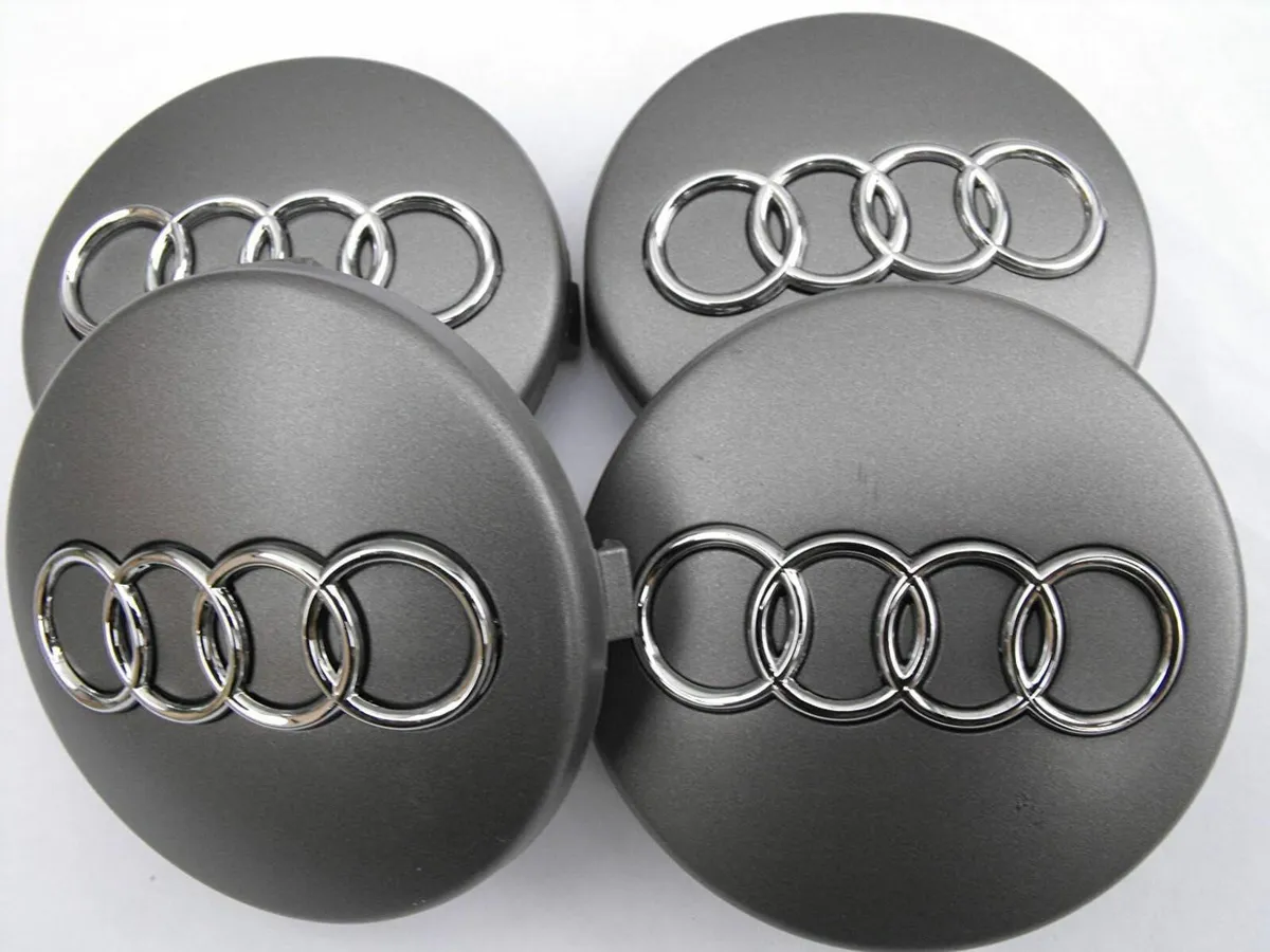 4 NEW * 60 mm Silver AUDI Alloy Wheel caps, Badges