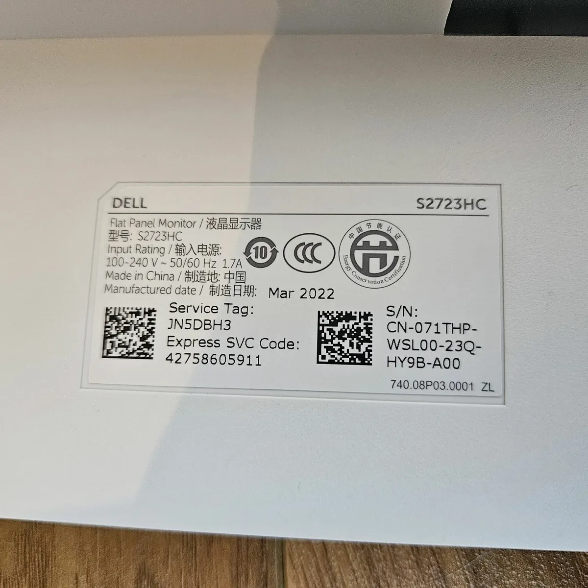 Dell S2723HC 27" Full HD Monitor - USB-C + HDMI - Image 2