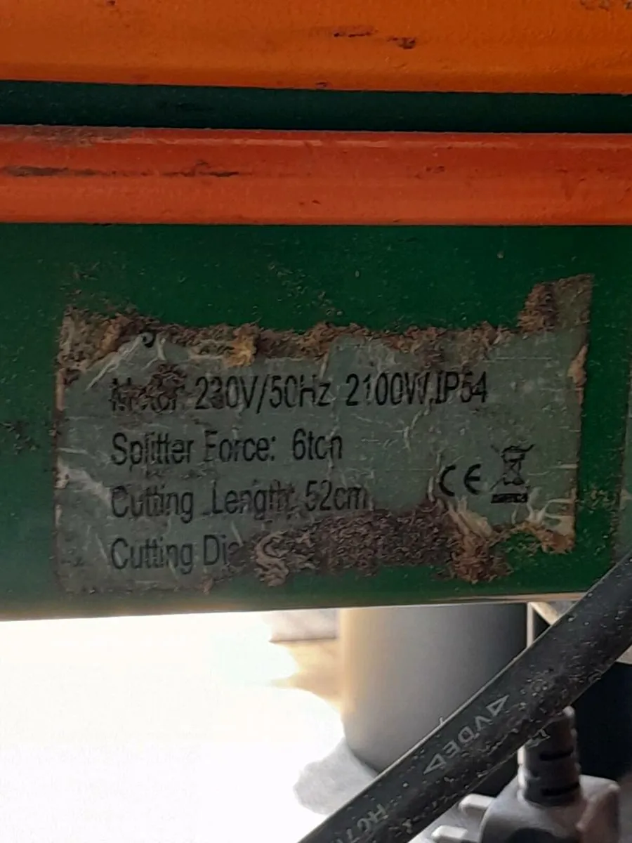 6 Ton Horizontal Electric Log Splitter /w FREE Sta - Image 4