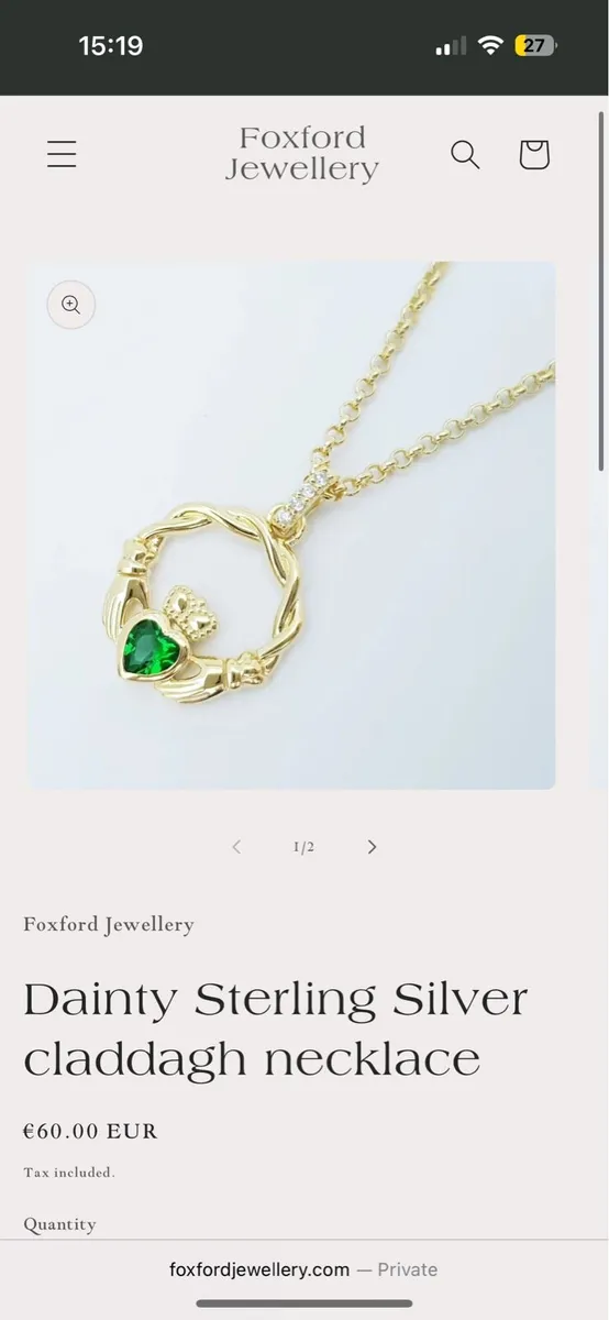 Brand New Claddagh Necklace - Foxford Jewellery - Image 4