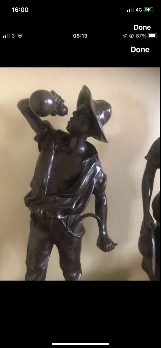Antique Large Bronze Statues - Image 2