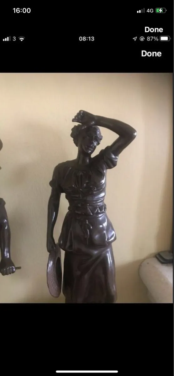 Antique Large Bronze Statues - Image 3