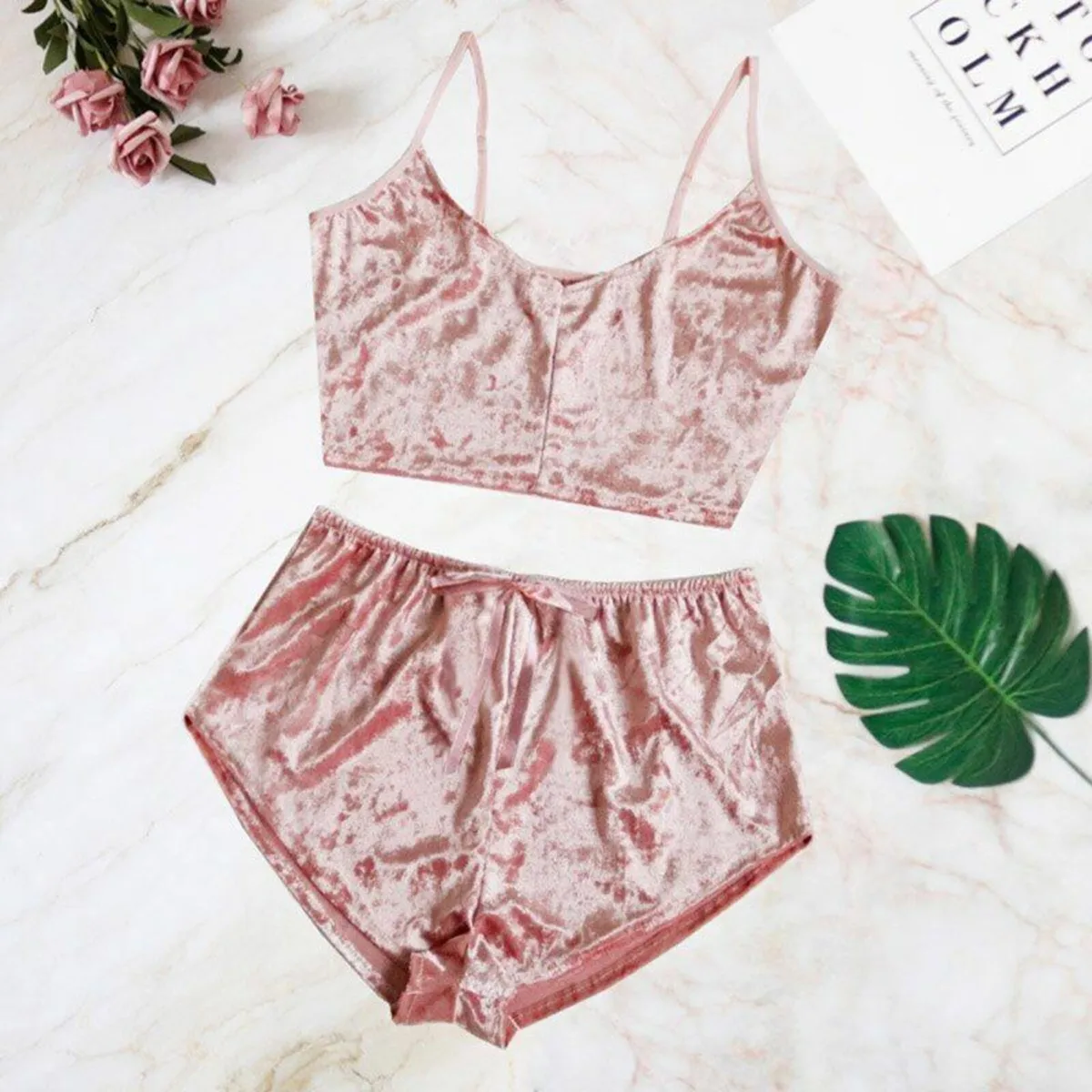 Velor pajamas short shorts - Image 2