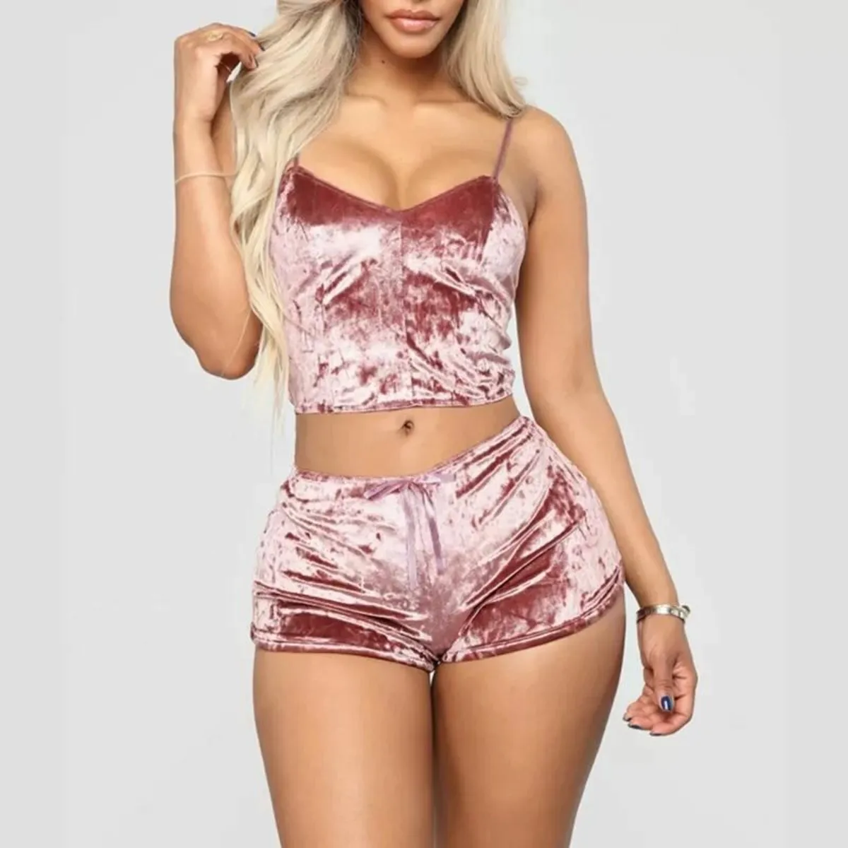Velor pajamas short shorts - Image 1