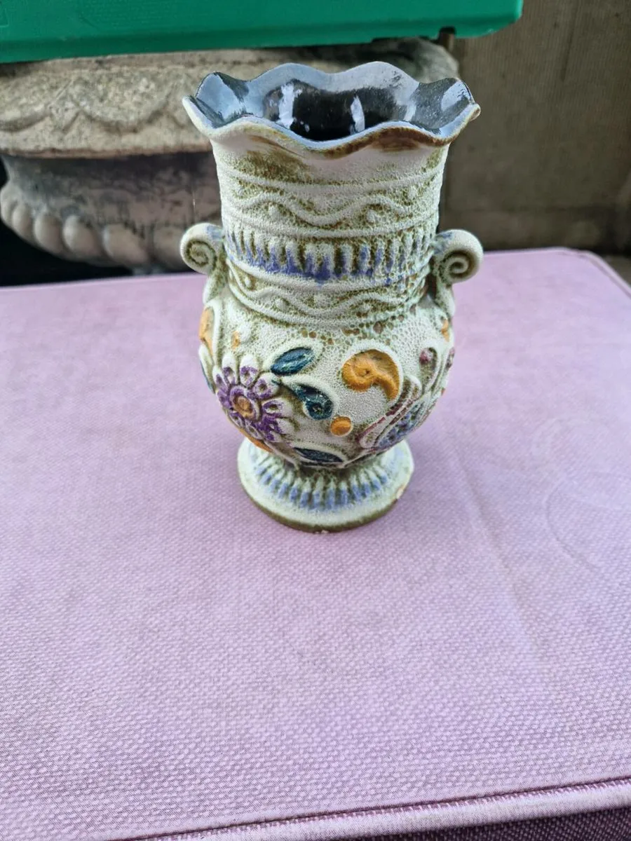 Vintage Retro 1960's Floral Vase West Germany - Image 4