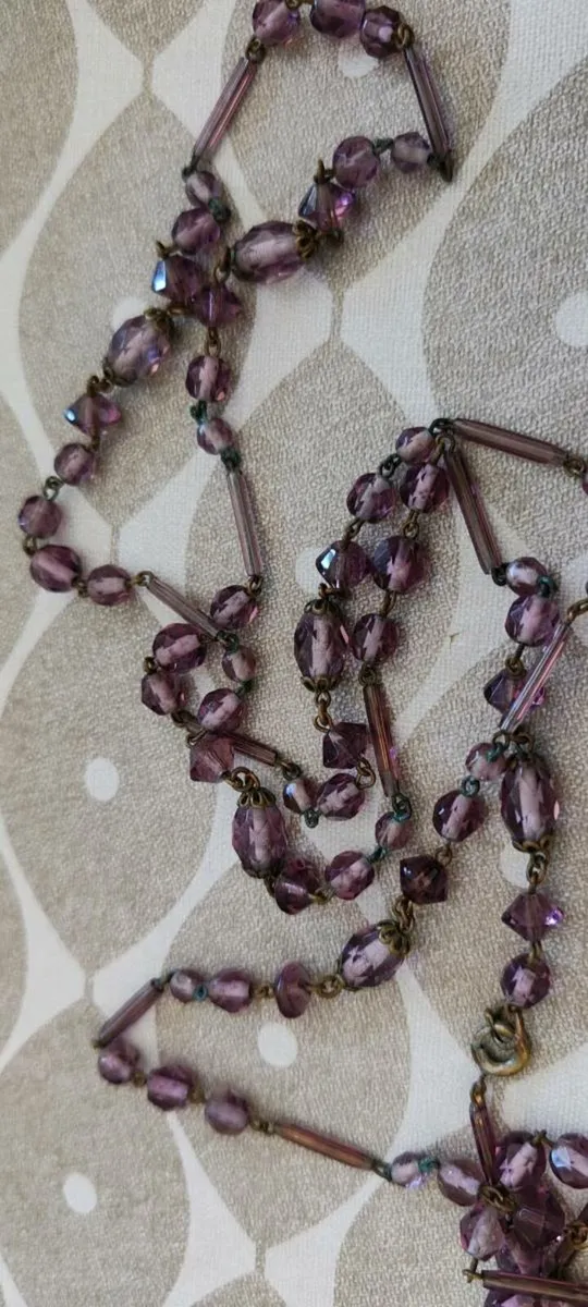 Vintage glass necklace - Image 1