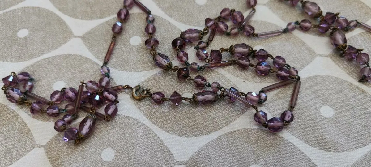 Vintage glass necklace - Image 2