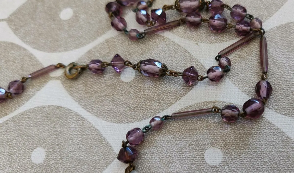 Vintage glass necklace - Image 3
