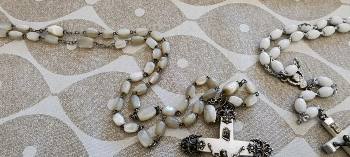 2 vintage, Italian Rosary beads - Image 3
