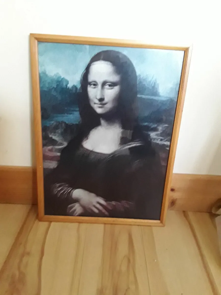 Nice old picture of Mona Lisa print - Image 1