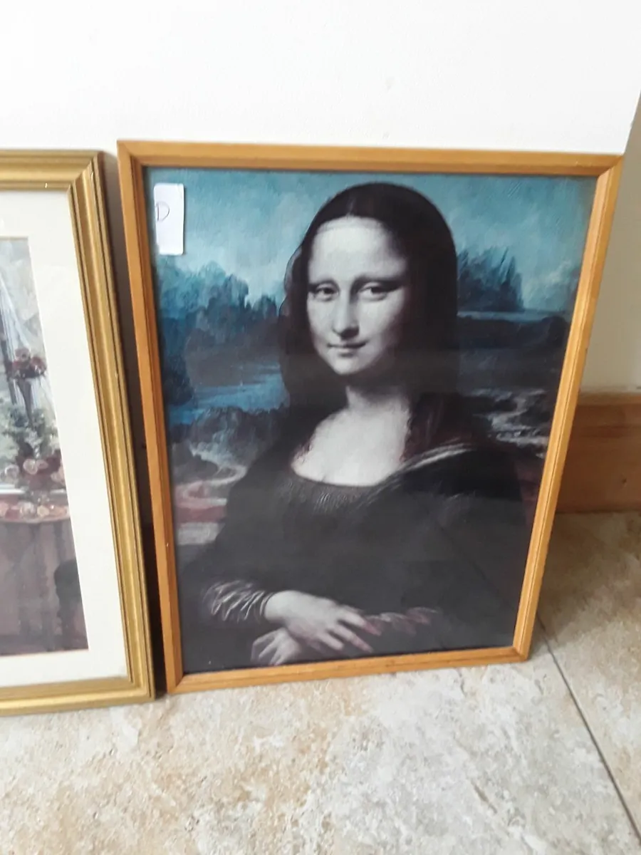 Nice old picture of Mona Lisa print - Image 3