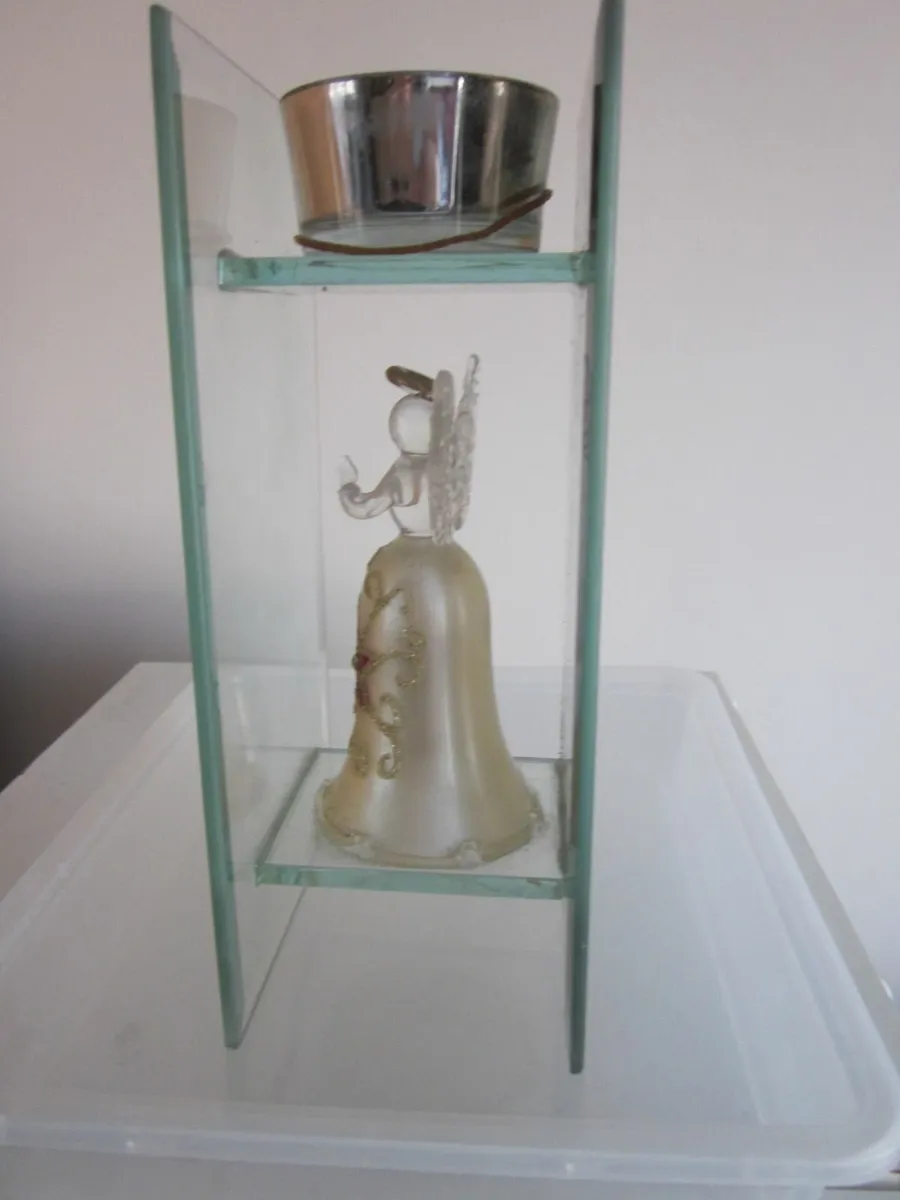 Angel Mirror Glass Tea Lite Candle Holder - Image 2