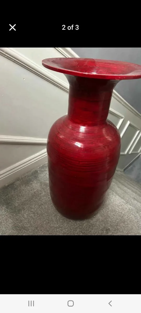 Bamboo flower wooden vase - Image 1