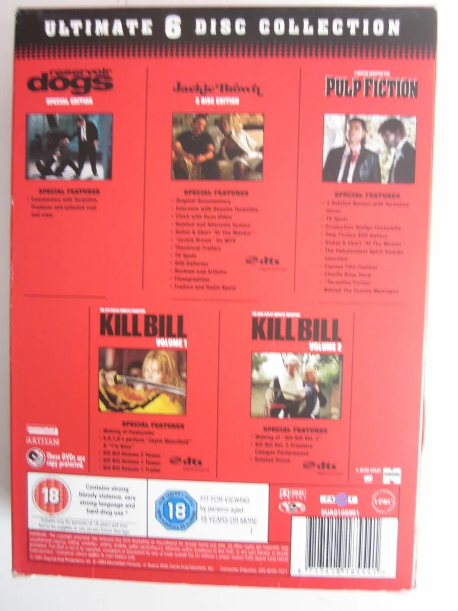 THE Quentin Tarantino Collection Ultimate 6 Dvd Co - Image 2