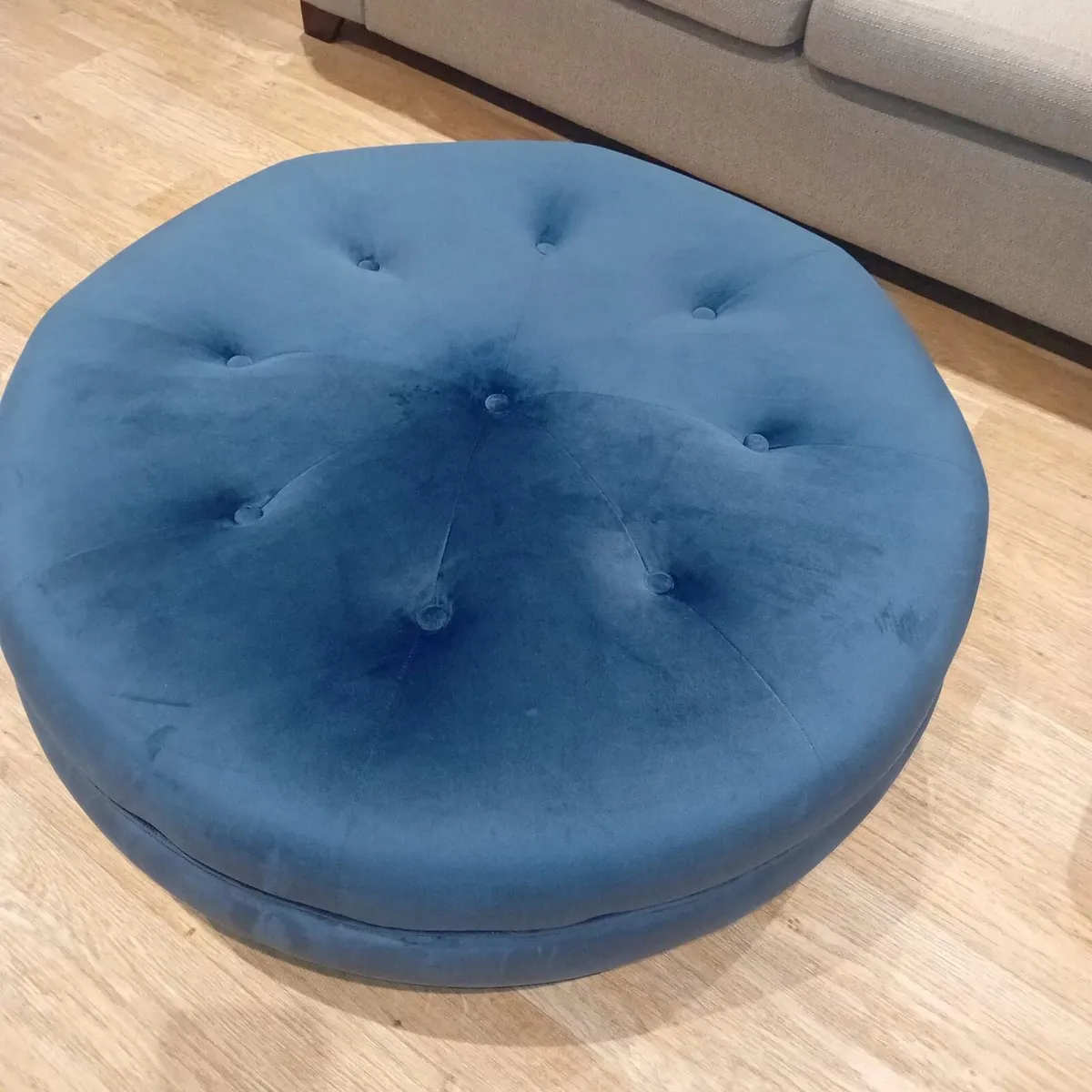 L shaped sofa and pouffe - Image 2