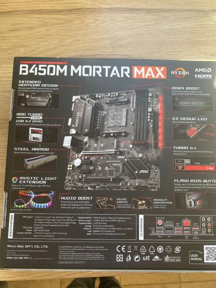 MSI B450m mortar max AMD motherboard - Image 3