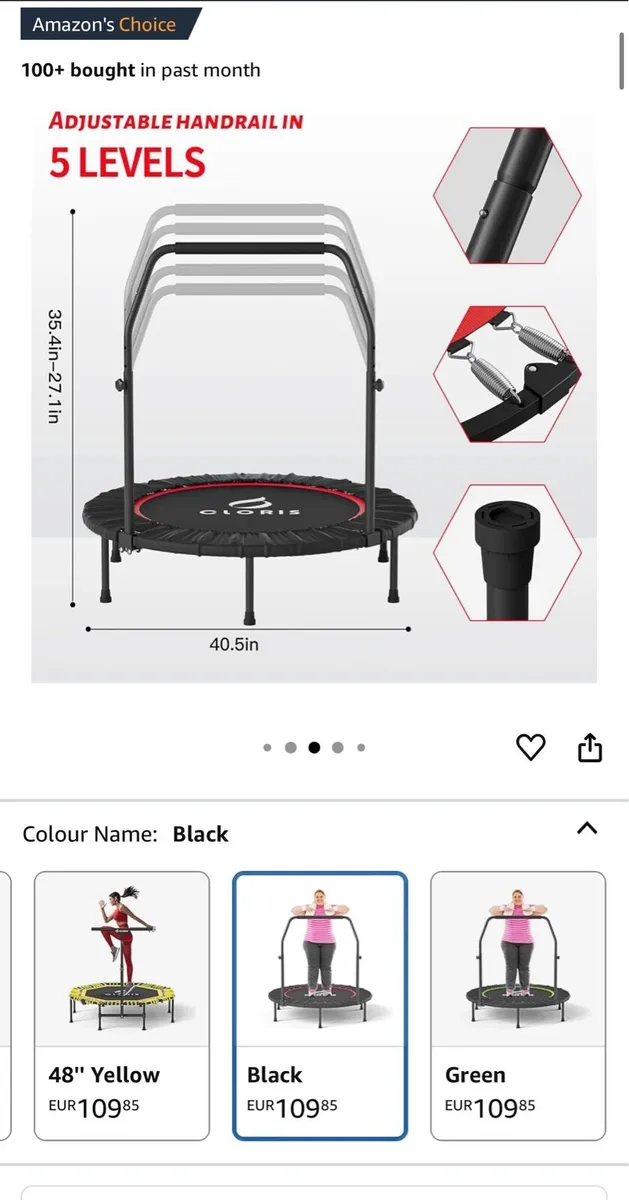 Rebounder Exercise Trampoline - Image 1