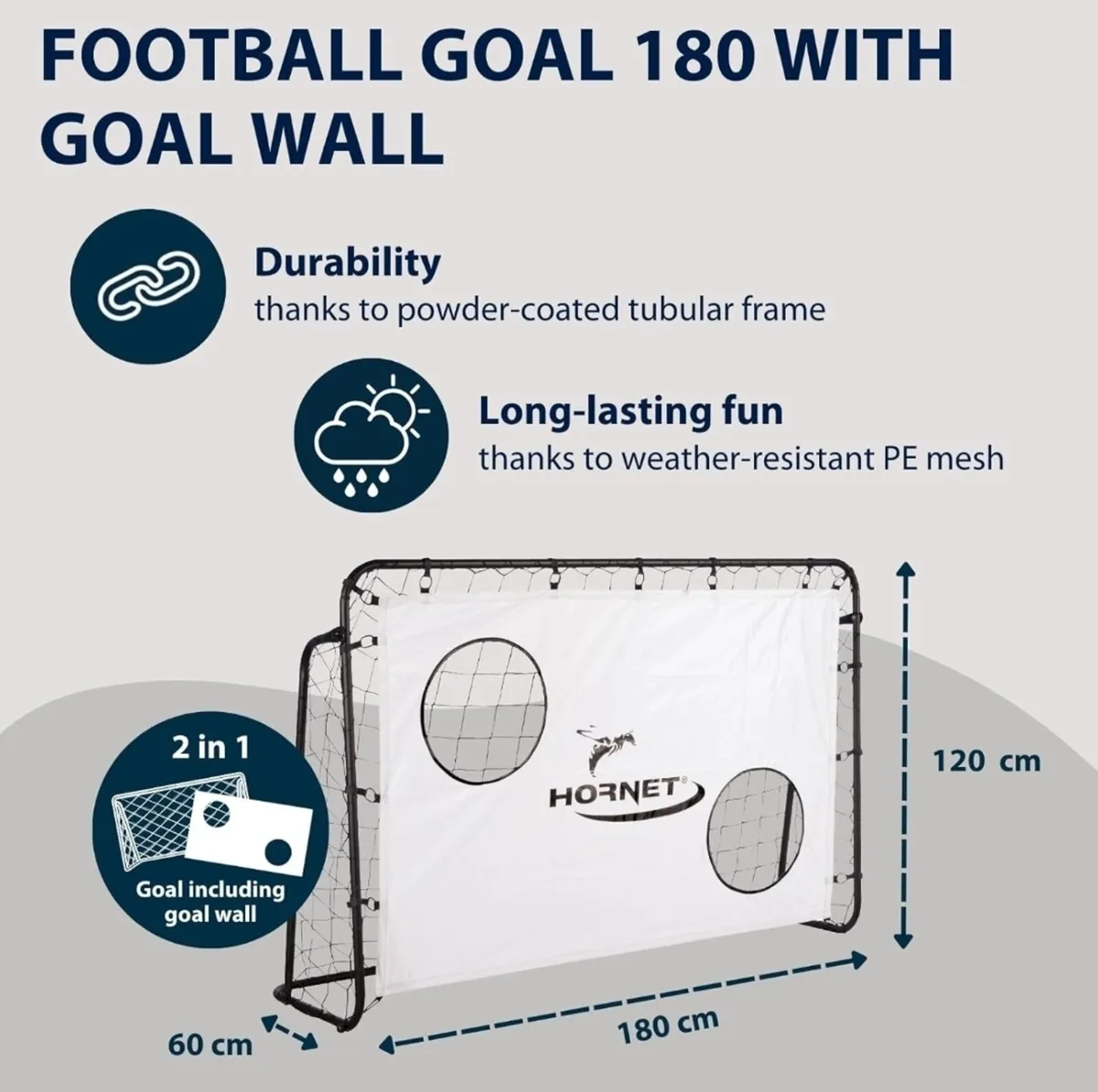 Football Goal With Training Wall - Image 2