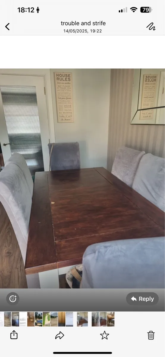 Dinning table and chairs - Image 1