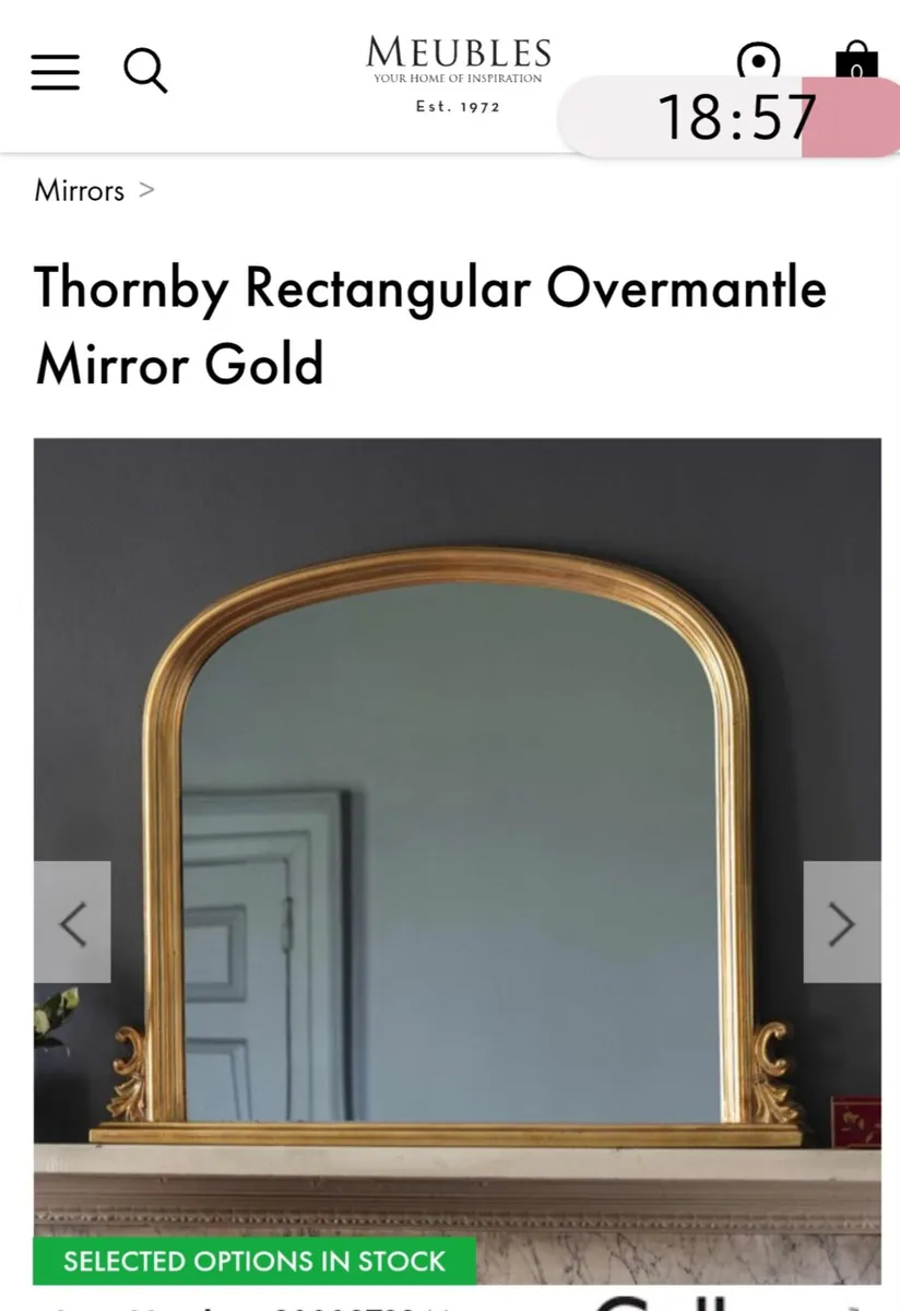 MUEBLES THORNBY OVERMANTEL MIRROR - Image 2