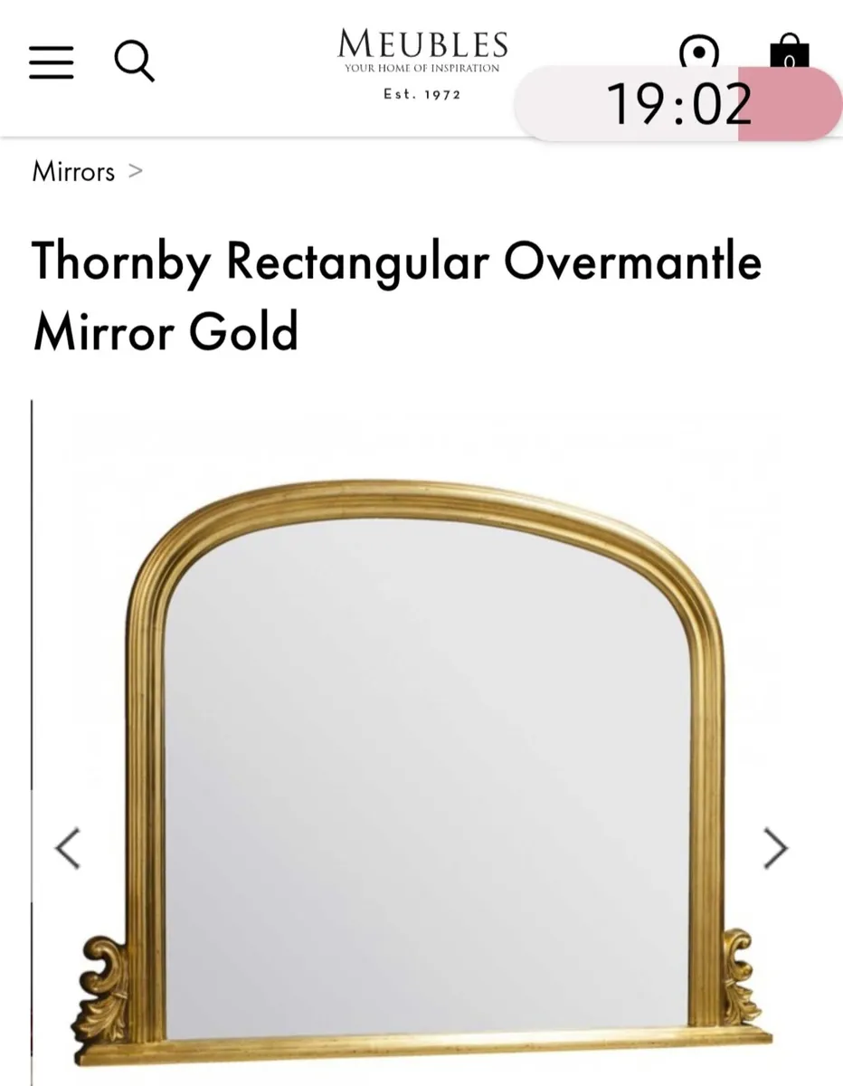 MUEBLES THORNBY OVERMANTEL MIRROR - Image 3
