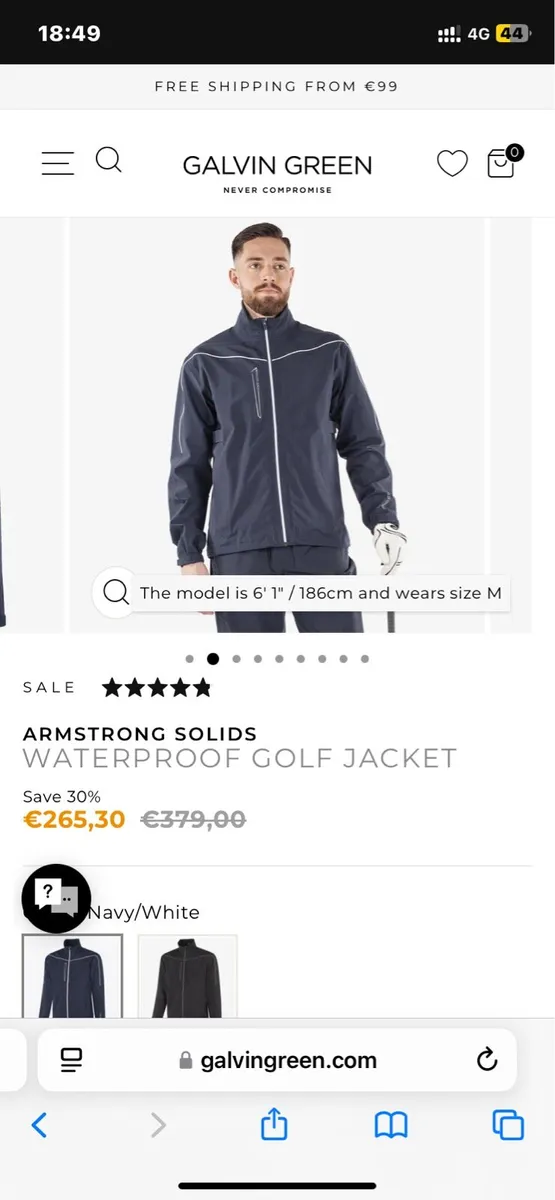 Golf water proofs suit - Image 1
