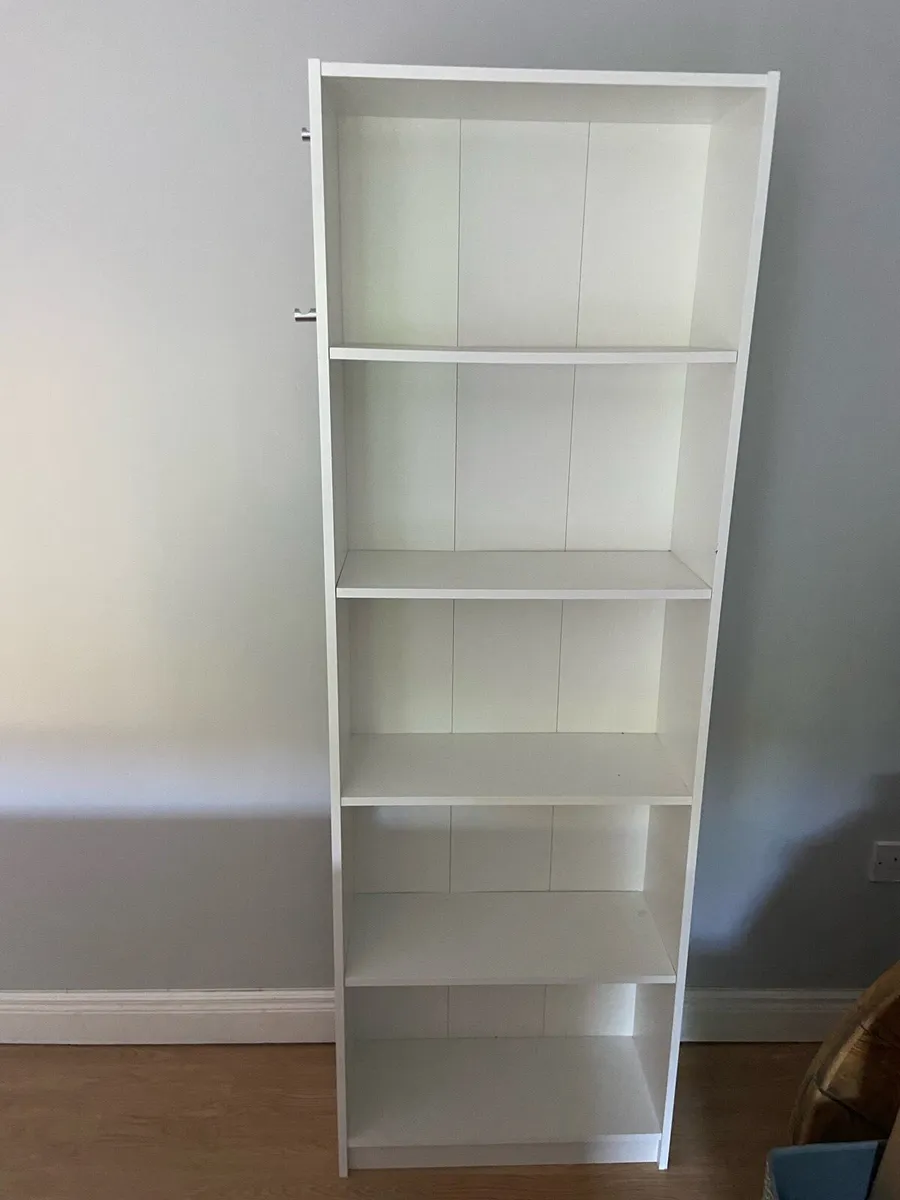 Tall white shelving unit - Image 3