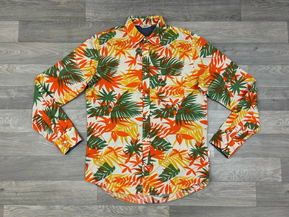 NN07 No Nationality Floral Print Shirt Mens Medium - Image 1