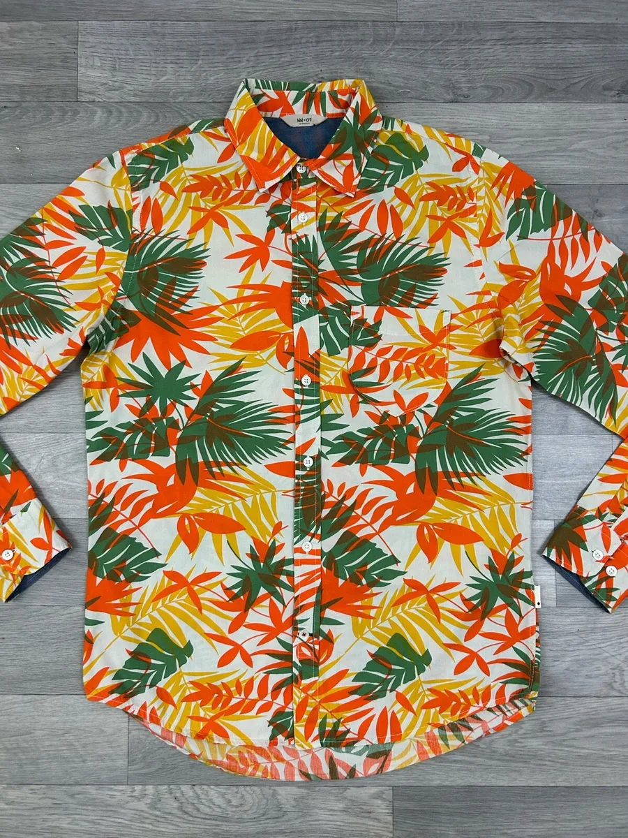 NN07 No Nationality Floral Print Shirt Mens Medium - Image 2