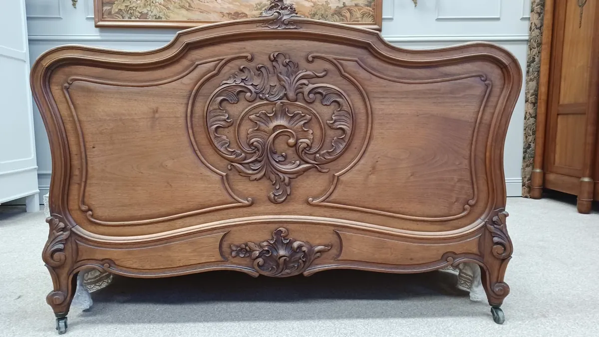 Bed Louis XV - very special - plus base - Image 4