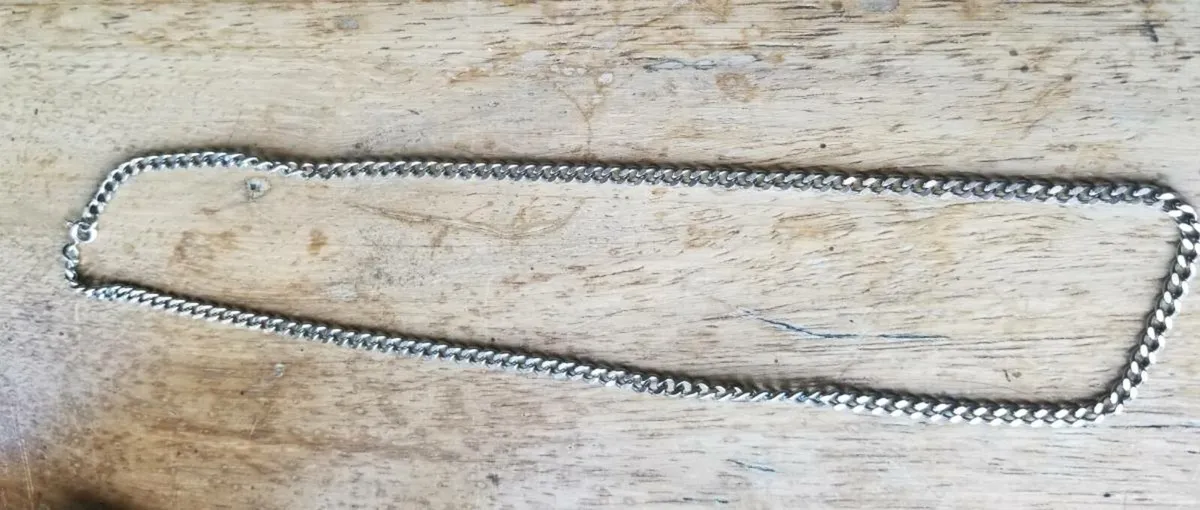 Mens sterling silver chain stamped - Image 4