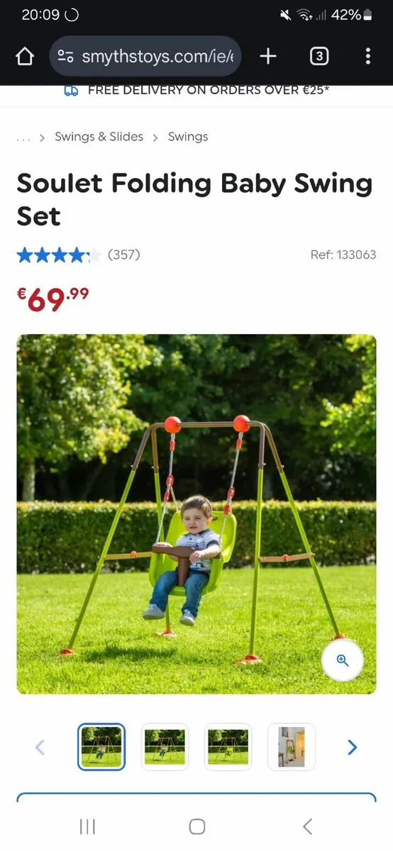 Kids swing set, 6months+ - Image 3