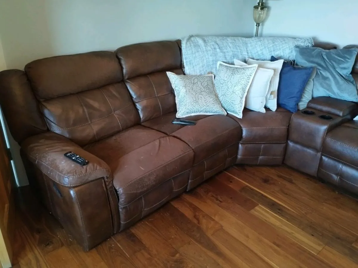 Leather Corner Sofa - Image 2