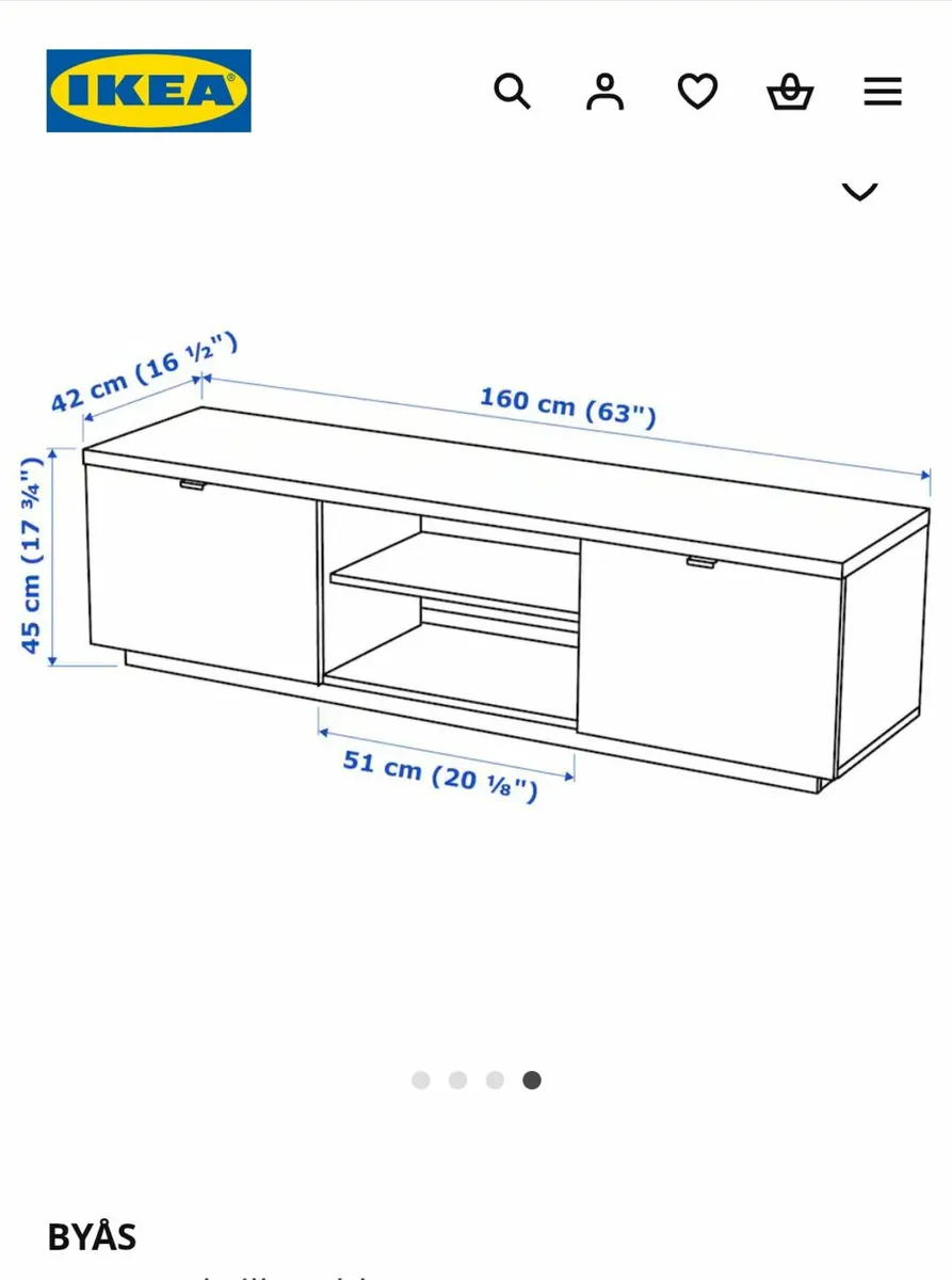 TV bench Byas Ikea - Image 4