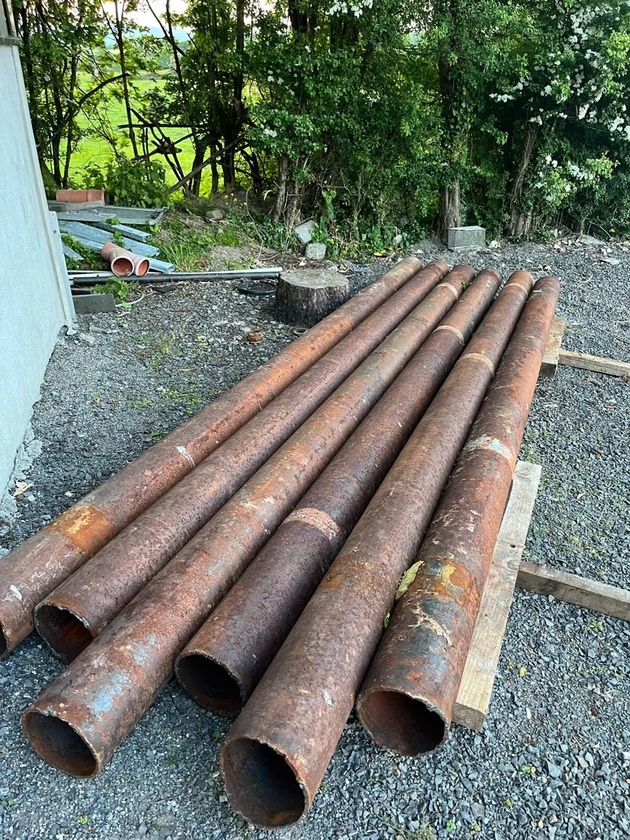 10” pipe 15 ft long have six , an 500 roof tiles - Image 1