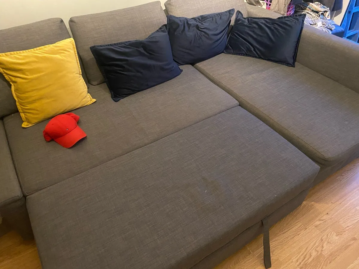 Sofa double bed / leather arm chair / leather two - Image 2