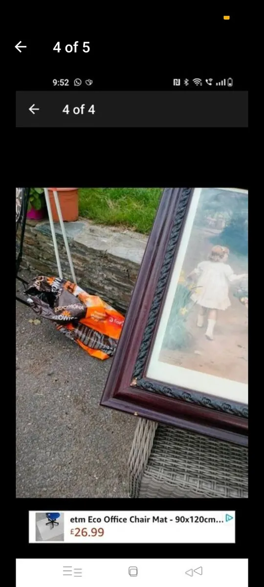 Mahogany Framed picture, " love at first sight" - Image 4