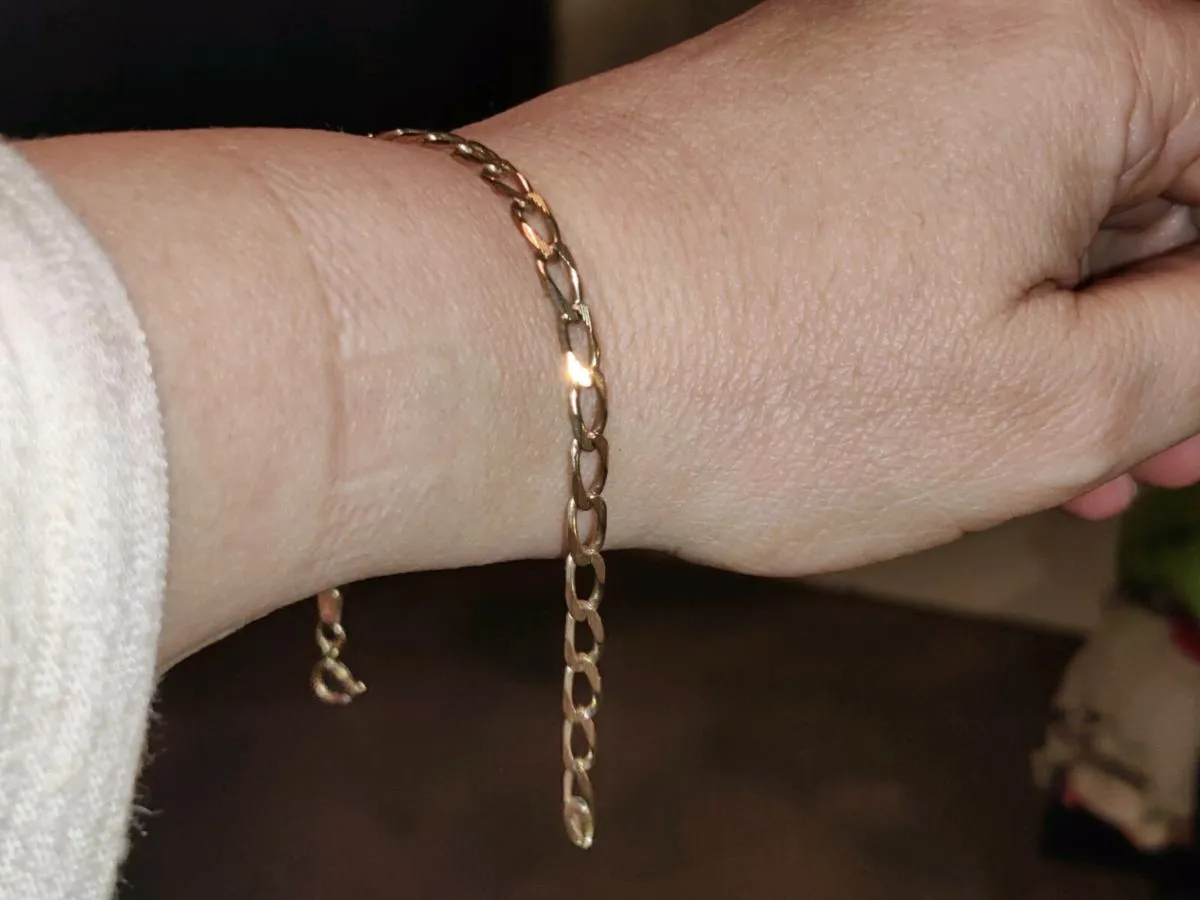 LONG LINKS, 9CT Solid Gold 5.07 Gram 8"Bracelet ! - Image 2