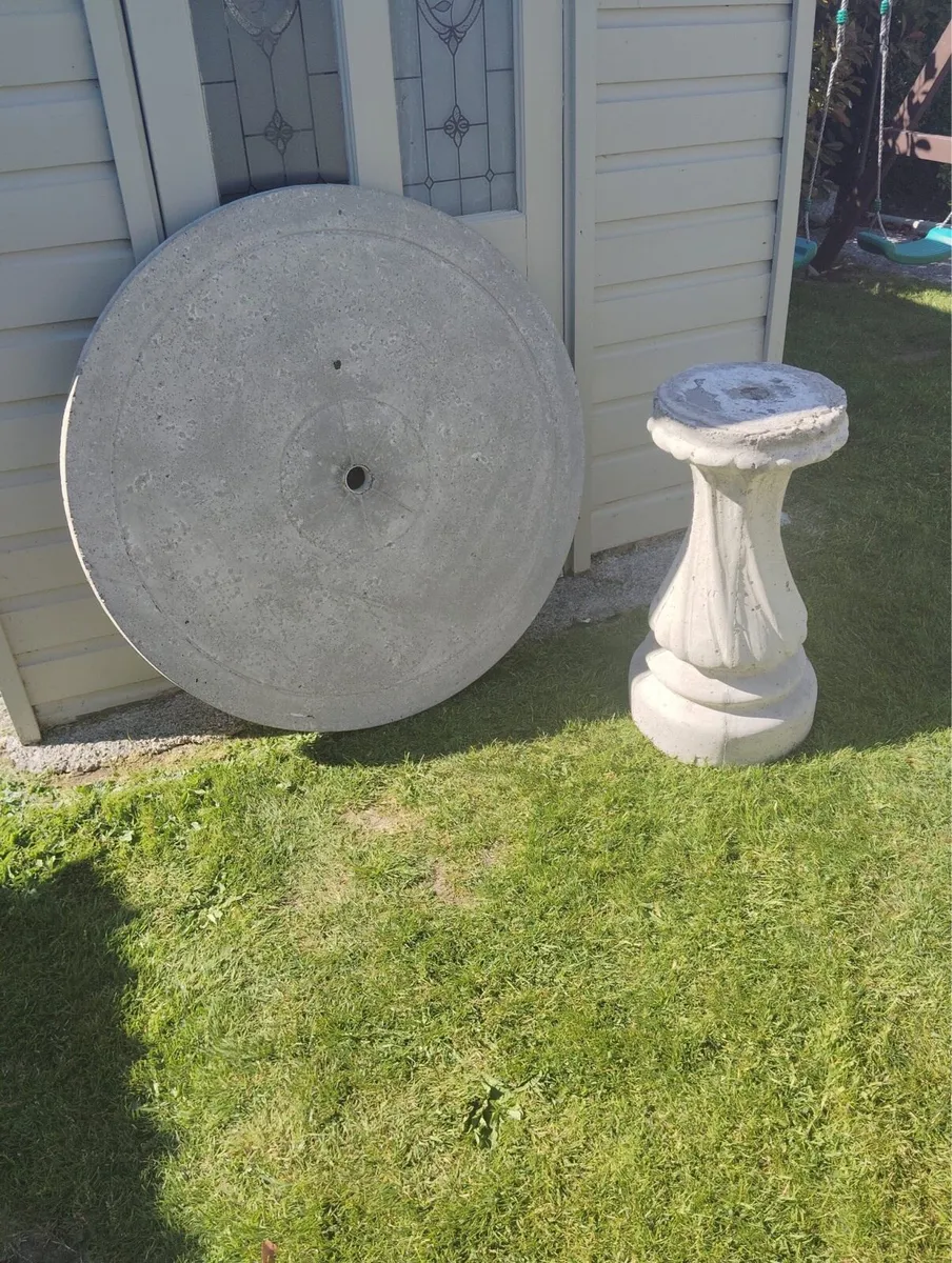 Concrete patio table