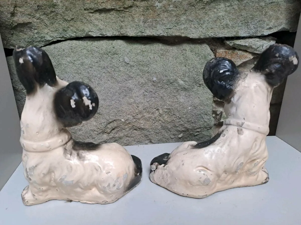 Vintage chalkware  fireside - Image 3
