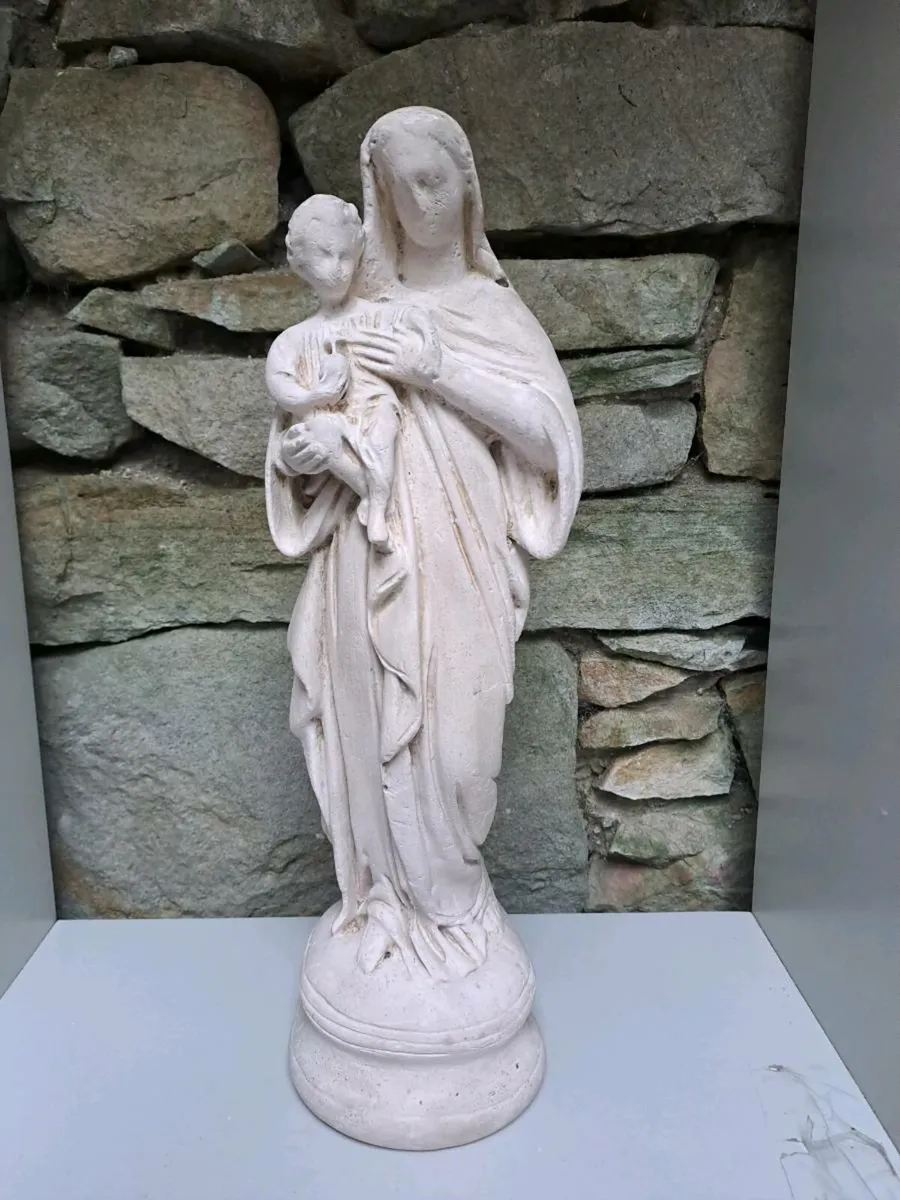 Chalkware Madonna and Baby - Image 1