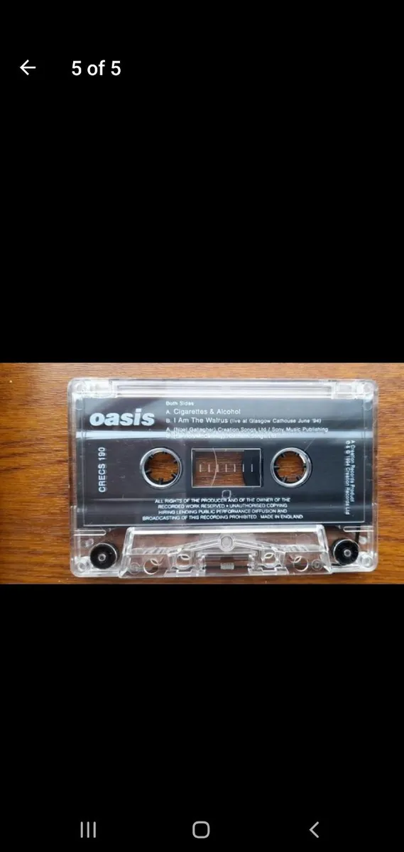 Oasis casette 1994 RARE - Image 4