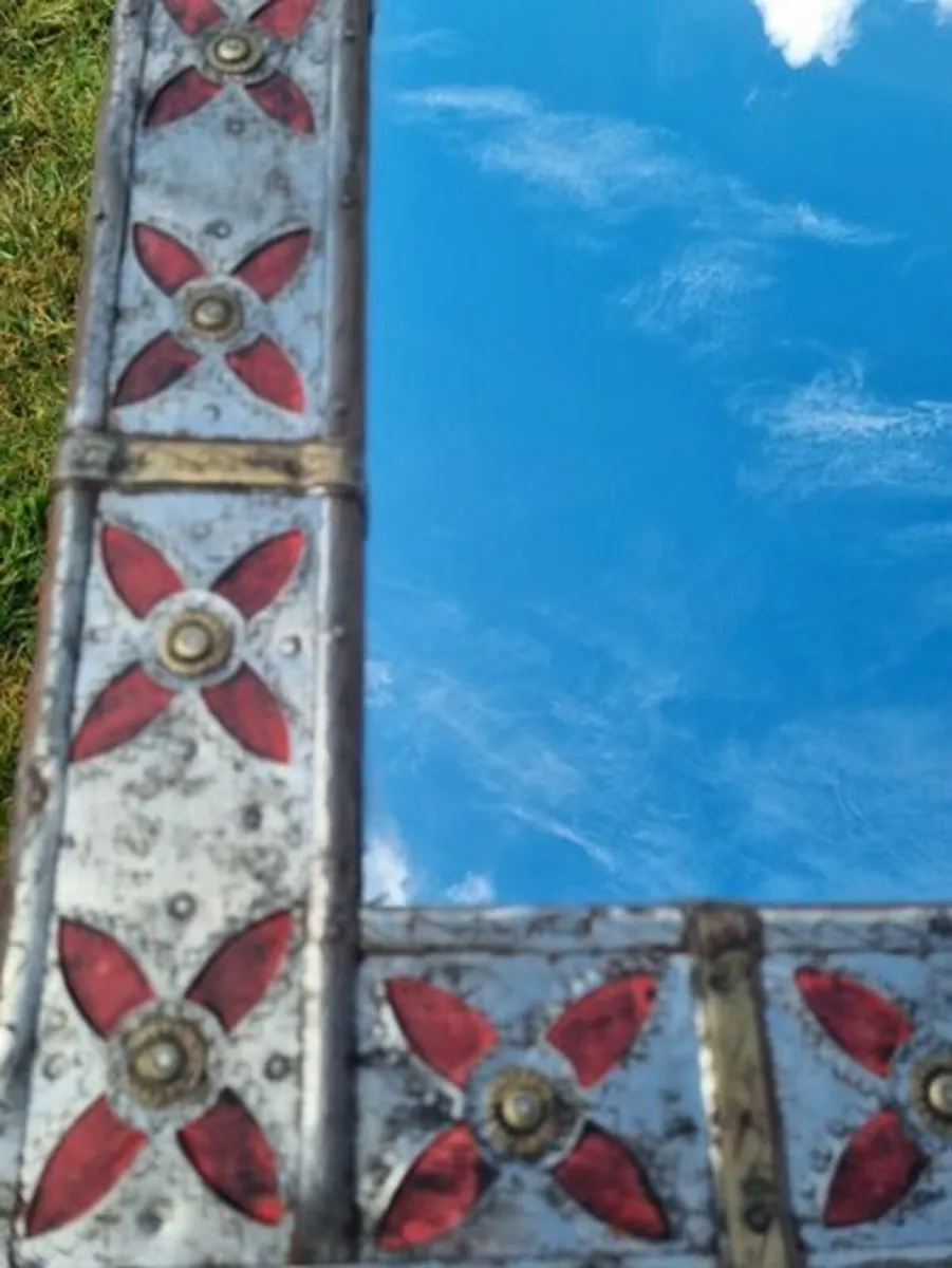 Vintage arts & crafts large mirror - Image 4