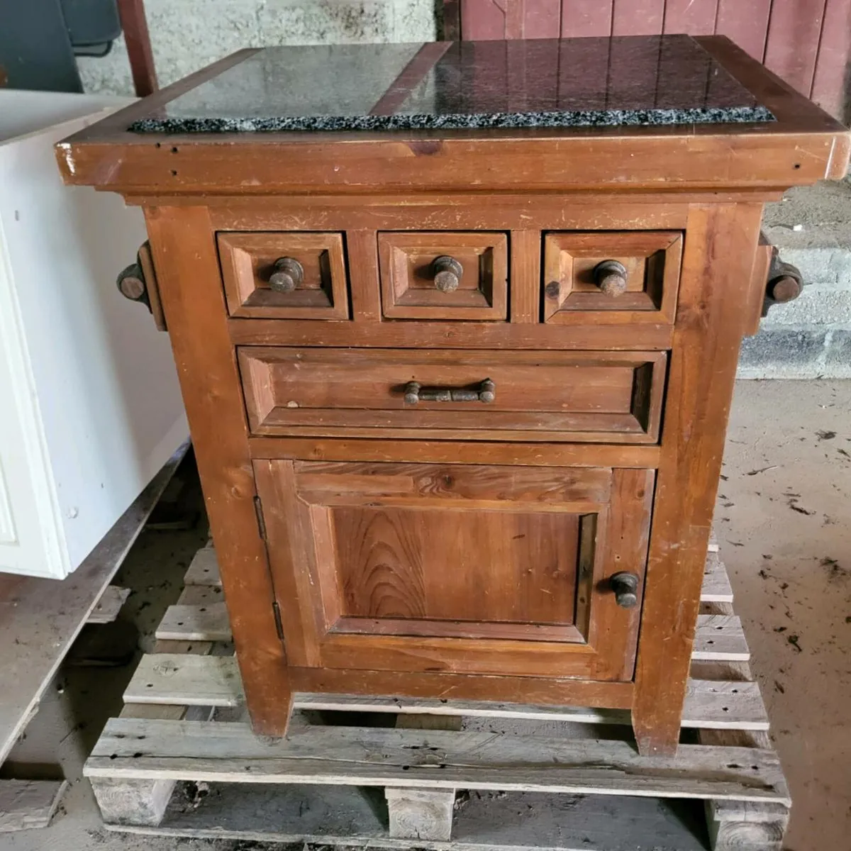 Marble Top Butchers Block - Image 1