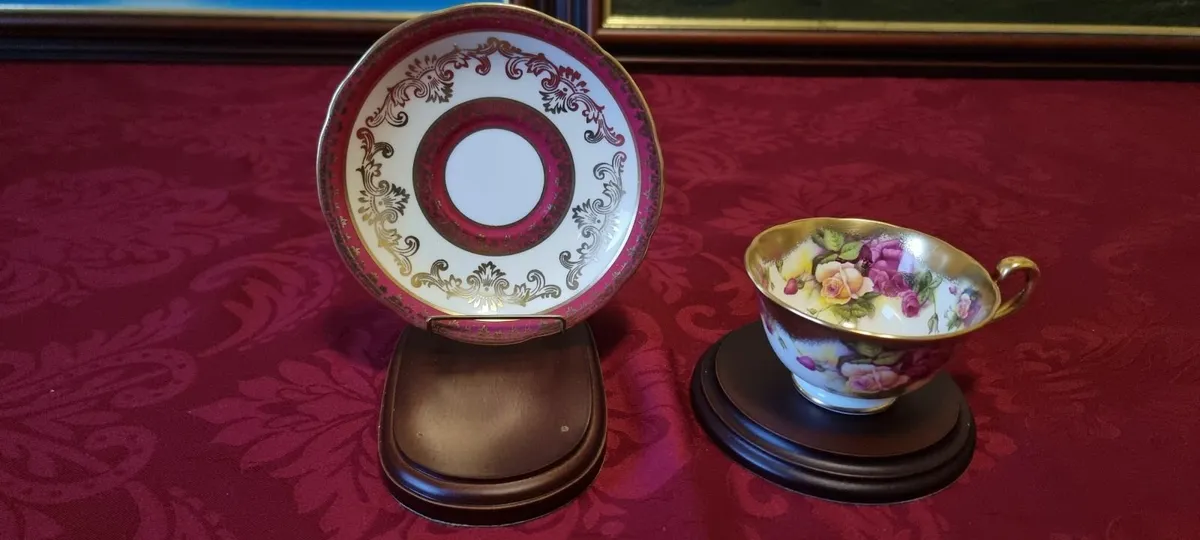 Royal Chelsea Golden Rose & Aynsley Cup&Saucer Dou - Image 1
