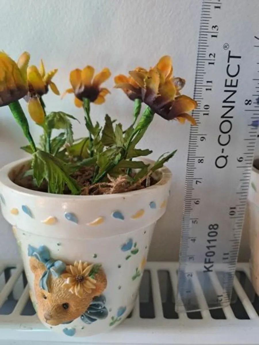 Cherished Tedddies flower pots - Image 2