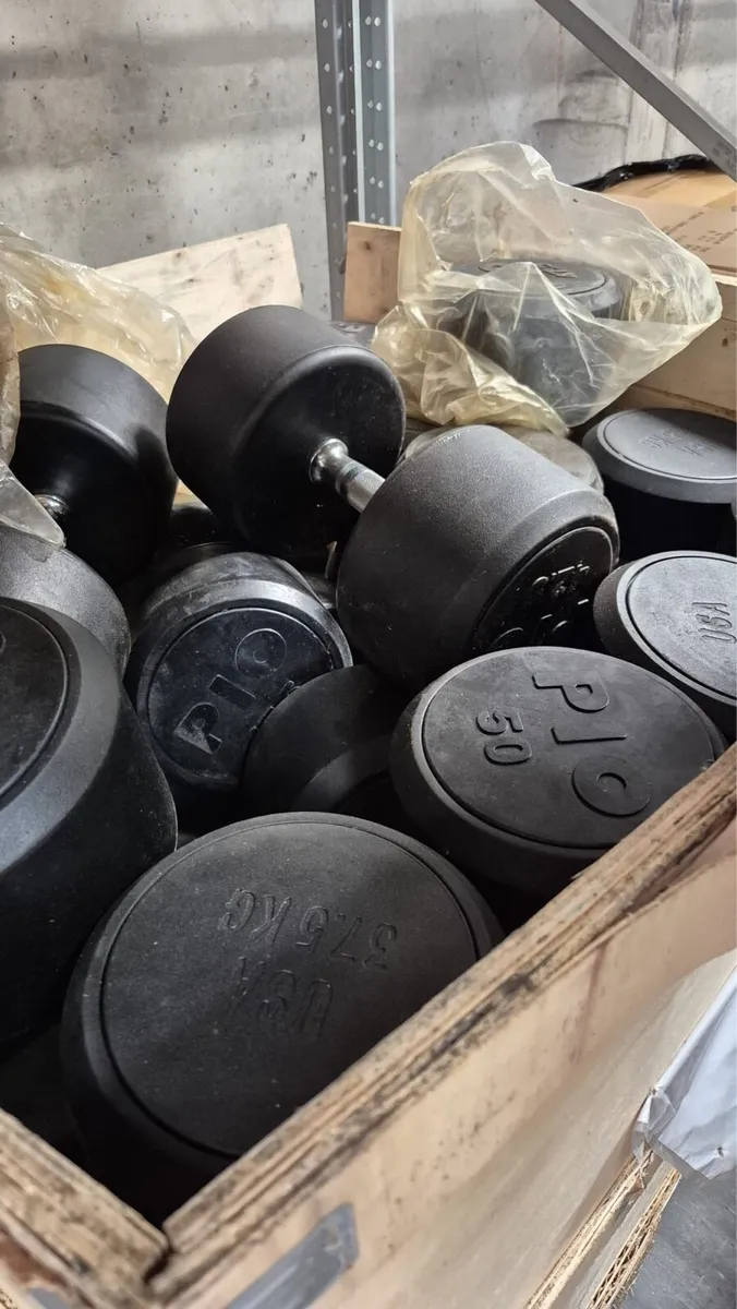 NEW rubber dumbbells all sizes - Image 1
