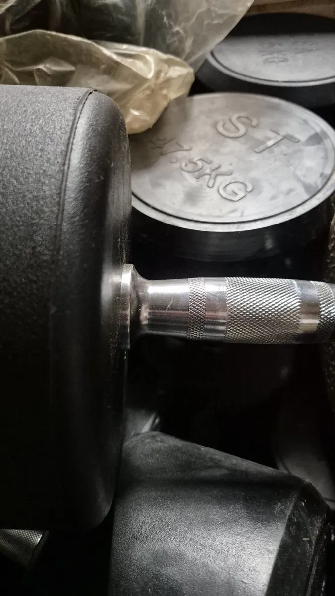 NEW rubber dumbbells all sizes - Image 3