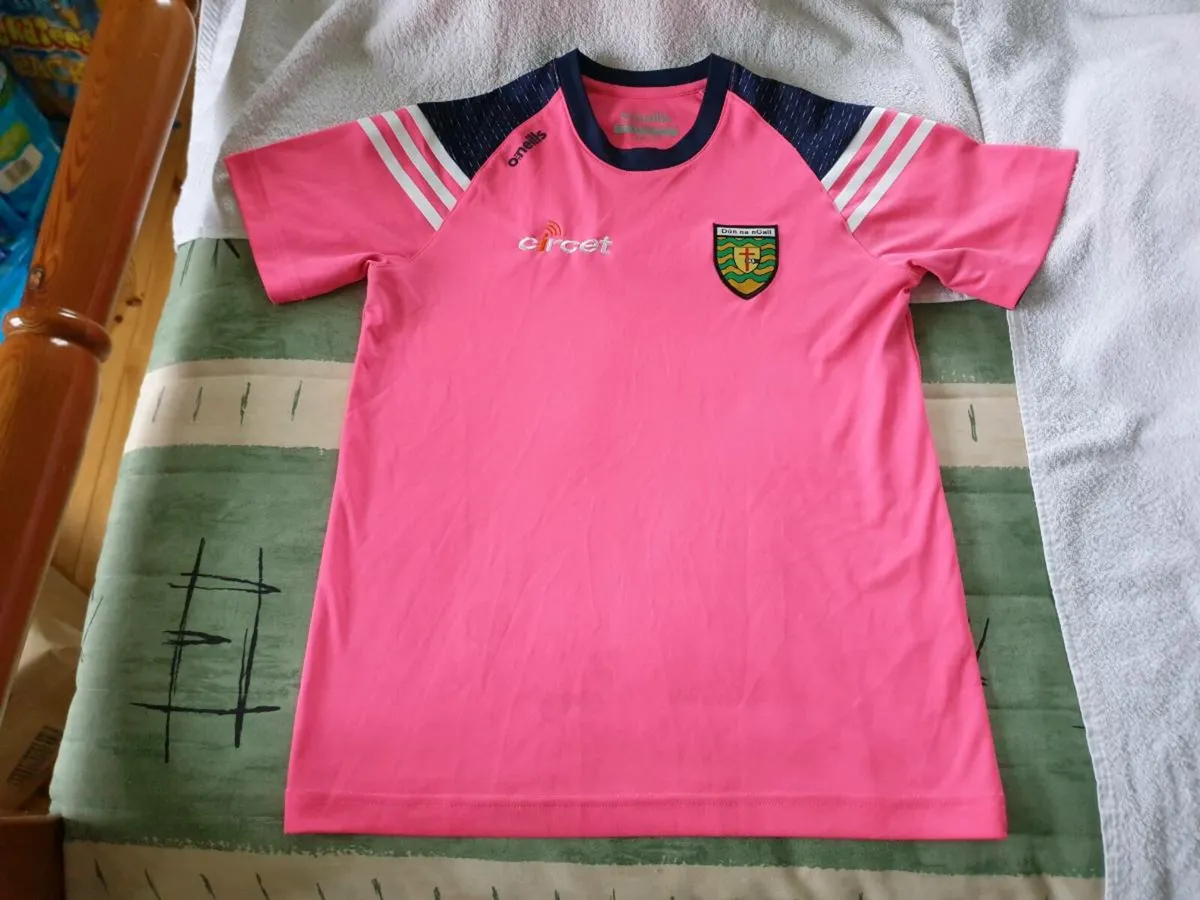 Donegal Gaelic Football Pink Shirt 2021 to 2022 - Image 1